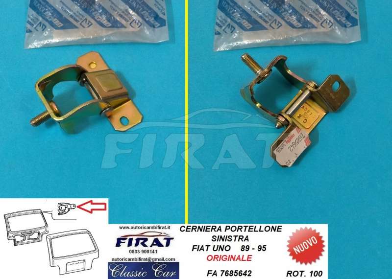 CERNIERA PORTELLONE FIAT UNO 89 - 95 SX (7685642)